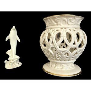 Lenox Treasury of Dolphins & Illuminations Collection Versailles Votive